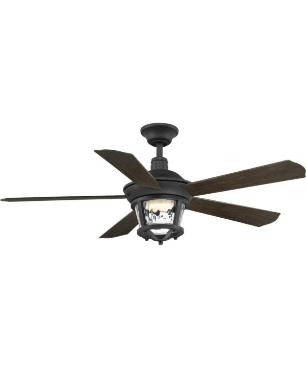 Smyrna Indoor Outdoor 52  5-Blade Ceiling Fan Forged Black Cheap