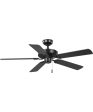 AirPro Energy Efficient-Rated 52-Inch 5-Blade Traditional Ceiling Fan Matte Black Fashion