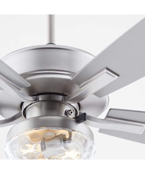 52  Ovation Patio 2-light LED Indoor Outdoor Patio Ceiling Fan Satin Nickel Cheap