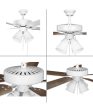 AirPro 52 in. 5-Blade Energy Efficient Rated Ceiling Fan with Light White For Cheap