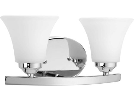 Adorn 2-Light Etched Glass Traditional Bath Vanity Light Polished Chrome Online Sale