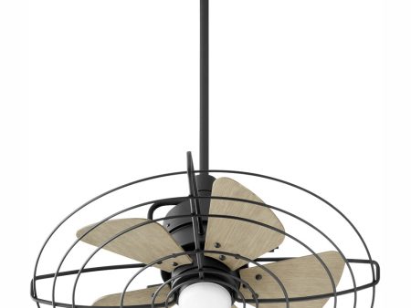 24  Bandit 1-light LED Patio Indoor Outdoor Ceiling Fan Textured Black Online