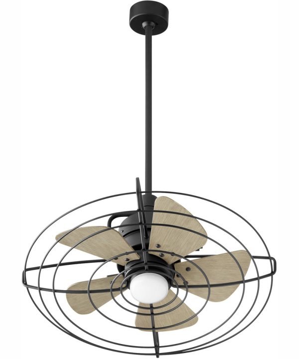 24  Bandit 1-light LED Patio Indoor Outdoor Ceiling Fan Textured Black Online