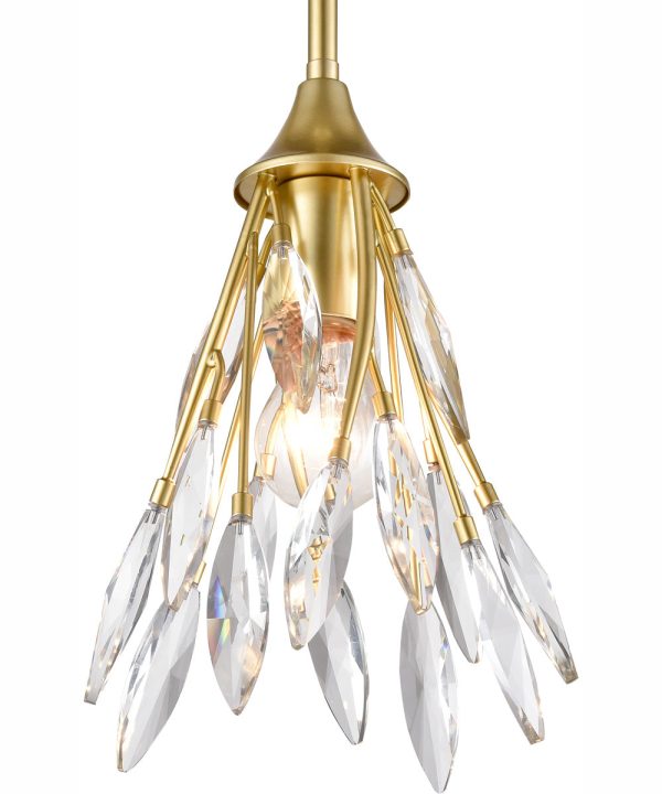 Flora Grace 7   Wide 1-Light Mini Pendant - Champagne Gold For Cheap