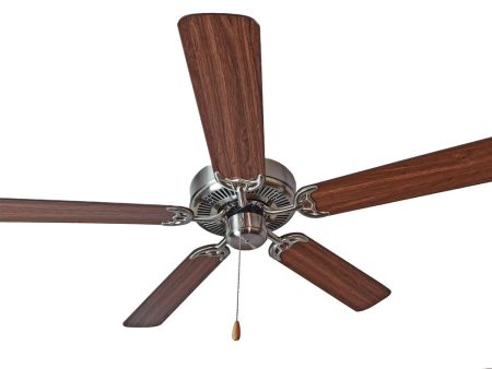 Basic-Max 52 inch Ceiling Fan Walnut Pecan Blades Satin Nickel   Walnut   Pecan For Cheap