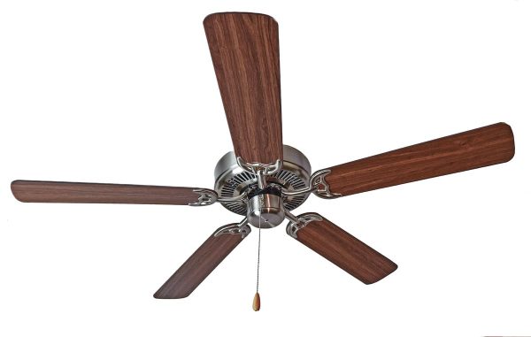 Basic-Max 52 inch Ceiling Fan Walnut Pecan Blades Satin Nickel   Walnut   Pecan For Cheap