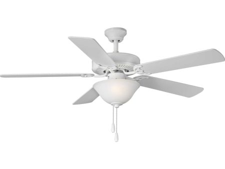 AirPro 52  5-Blade Ceiling fan with Etched Light Kit White Online