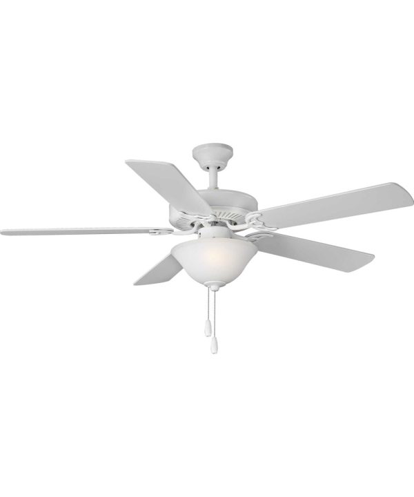 AirPro 52  5-Blade Ceiling fan with Etched Light Kit White Online