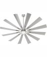 72  Cirque 1-light LED Patio Ceiling Fan Satin Nickel For Discount