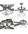 AirPro 52 in. 5-Blade Energy Efficient Rated Ceiling Fan with LED Light Brushed Nickel Cheap