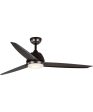 Oriole 60  3-Blade Ceiling Fan with LED Light Architectural Bronze Fashion