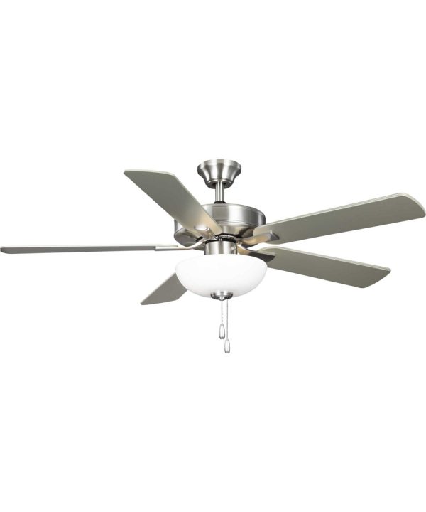 AirPro 52 in. 5-Blade Energy Efficient Rated Ceiling Fan with Light Brushed Nickel on Sale