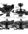 AirPro Energy Efficient-Rated 52-Inch 5-Blade Traditional Ceiling Fan Matte Black Fashion