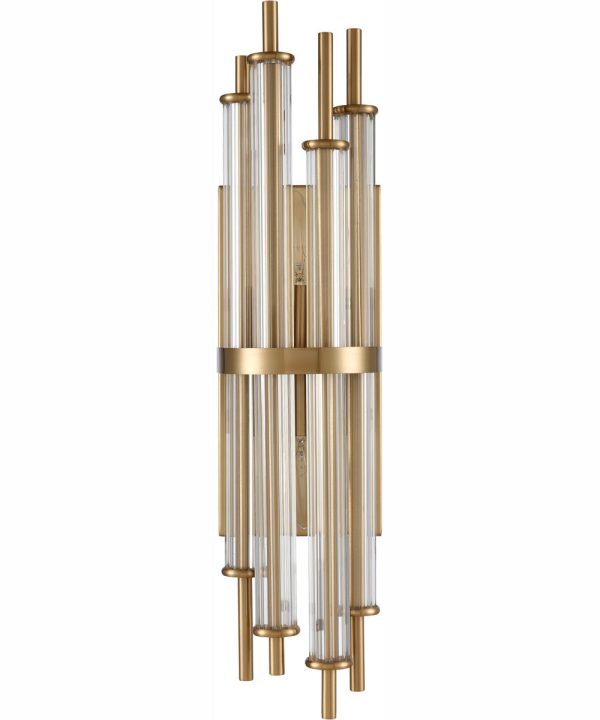 Serena 21.25   High 2-Light Sconce - Satin Brass For Discount