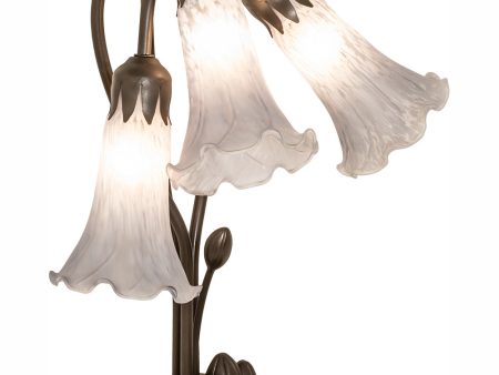 16  High Gray Tiffany Pond Lily 3 Light Accent Lamp Online Hot Sale