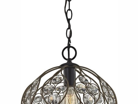 Crystal Web 11   Wide 1-Light Mini Pendant - Gold Online Sale