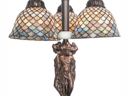 23  High Tiffany Fishscale 3 Light Table Lamp Online