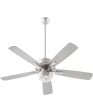 52  Ovation Patio 2-light LED Indoor Outdoor Patio Ceiling Fan Satin Nickel Cheap