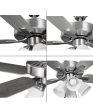 AirPro 52 in. 5-Blade Transitional Ceiling Fan with Light Brushed Nickel Online Sale