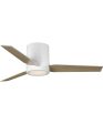 Braden 44  3-Blade Matte White LED Mid-Century Modern Indoor Hugger Ceiling Fan Satin White Sale