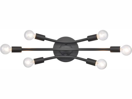 Xavier 19.75   Wide 6-Light Vanity-Light - Matte Black Supply