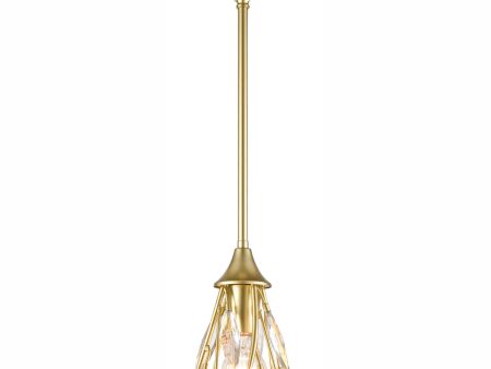 Flora Grace 7   Wide 1-Light Mini Pendant - Champagne Gold For Cheap