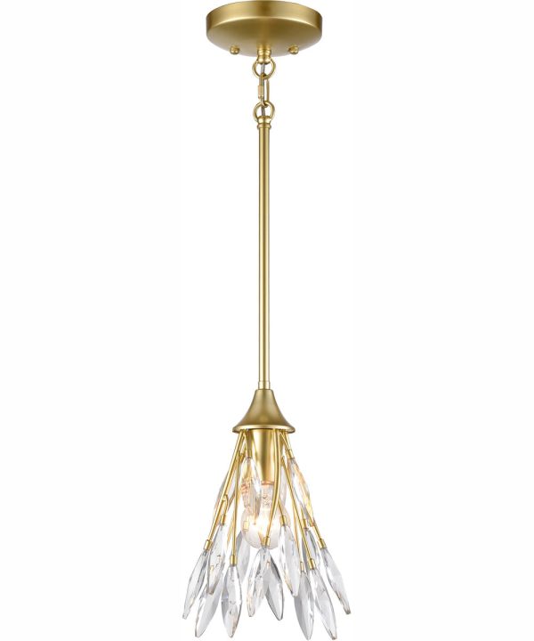 Flora Grace 7   Wide 1-Light Mini Pendant - Champagne Gold For Cheap