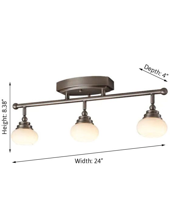 Allen + Roth 24 W 3-Light Rail Fixed Track Bar Light by Kichler Antique Pewter Finish Online