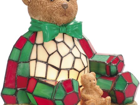 Noel Bear Tiffany Accent Lamp Online Sale