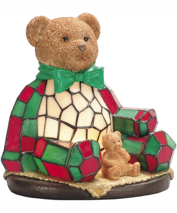 Noel Bear Tiffany Accent Lamp Online Sale