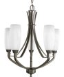 Wisten 5-Light Etched Glass Modern Chandelier Light Antique Bronze Online