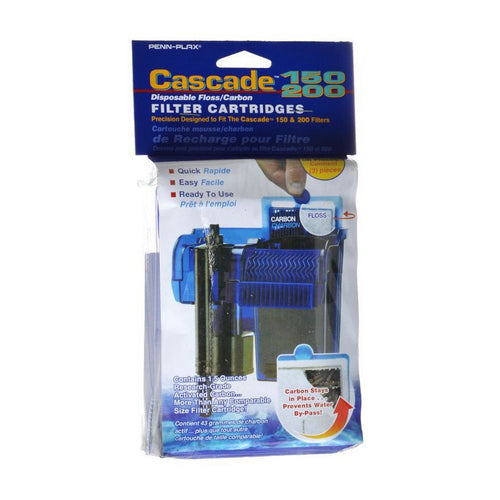 150 200 Disposable Floss & Carbon Power Filter Cartridges 3 Pack by Cascade Online